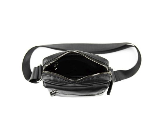 Купить Месенджер в гладкой коже черный Tiding Bag 8718A, фото , изображение 2, характеристики, отзывы