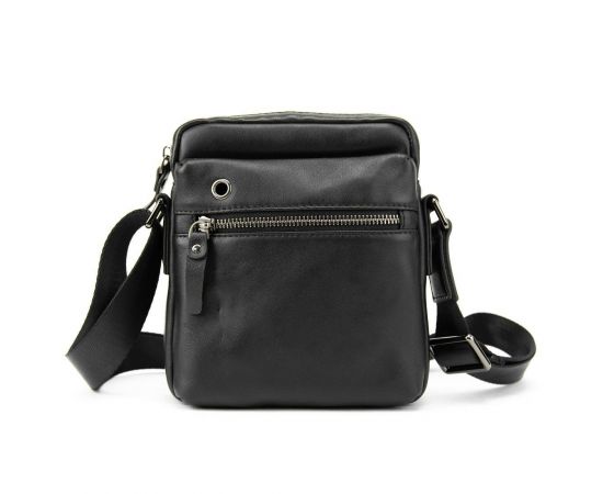 Купить Месенджер в гладкой коже черный Tiding Bag 8718A, фото , изображение 3, характеристики, отзывы