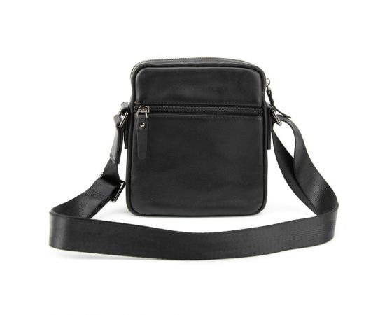 Купить Месенджер в гладкой коже черный Tiding Bag 8718A, фото , изображение 5, характеристики, отзывы