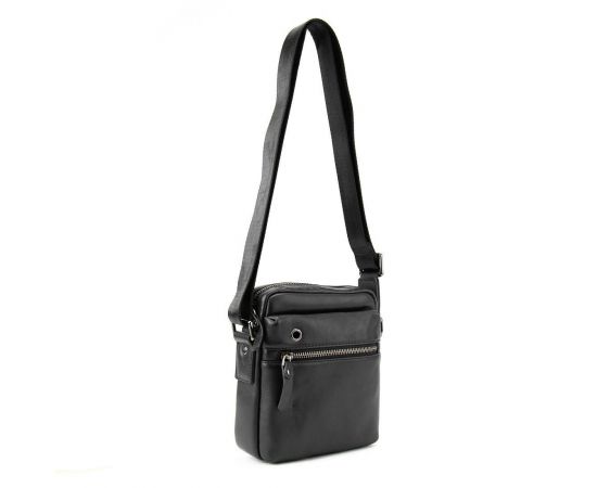 Купить Месенджер в гладкой коже черный Tiding Bag 8718A, фото , изображение 6, характеристики, отзывы