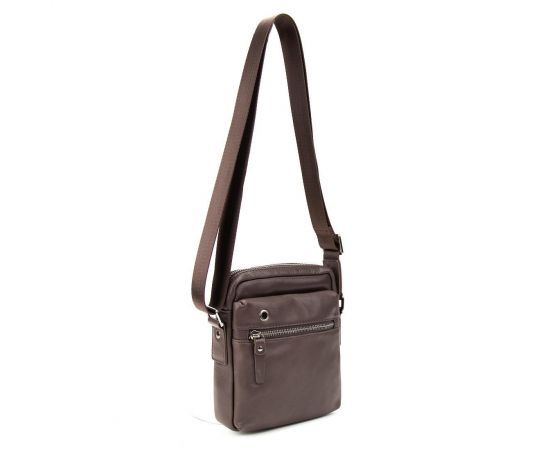 Купить Месенджер в гладкой коже коричневий Tiding Bag 8718C, фото , изображение 6, характеристики, отзывы