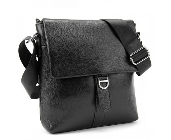 Придбати Мессенджер черный кожаный TIDING BAG A25-8805A, image , характеристики, відгуки