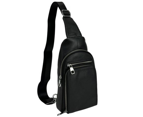 Купить Мужской кожаный черный слинг Tiding Bag A25F-250117A, фото , изображение 3, характеристики, отзывы
