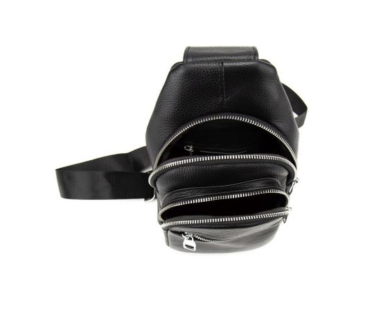 Купить Кожаный черный слинг через плечо Tiding Bag A25F-250123A, фото , изображение 2, характеристики, отзывы