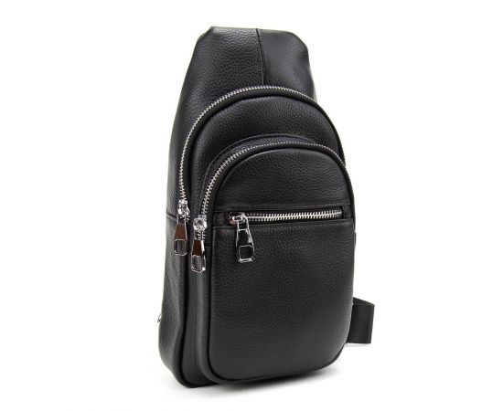 Купить Кожаный черный слинг через плечо Tiding Bag A25F-250123A, фото , изображение 3, характеристики, отзывы