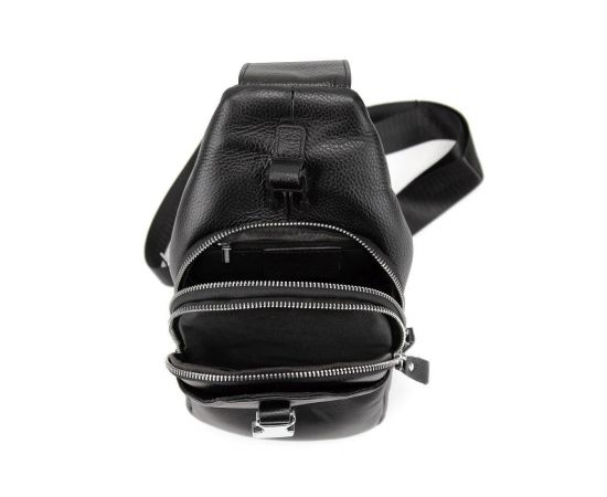 Придбати Кожаный черный слинг через плечо Tiding Bag A25F-6809-11A, image , зображення 2, характеристики, відгуки