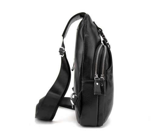 Придбати Кожаный черный слинг через плечо Tiding Bag A25F-6809-11A, image , зображення 4, характеристики, відгуки