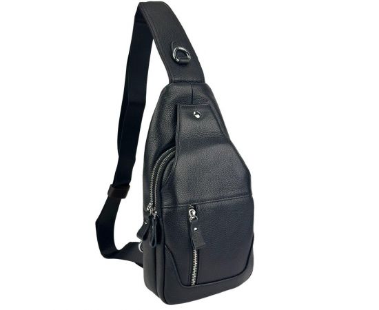 Купить Кожаный черный слинг через плечо Tiding Bag A25F-6809-1A, фото , характеристики, отзывы