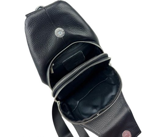 Купить Кожаный черный слинг через плечо Tiding Bag A25F-6809-1A, фото , изображение 2, характеристики, отзывы