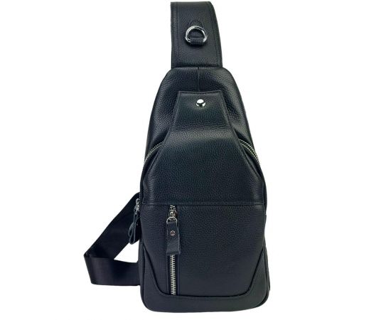 Купить Кожаный черный слинг через плечо Tiding Bag A25F-6809-1A, фото , изображение 3, характеристики, отзывы