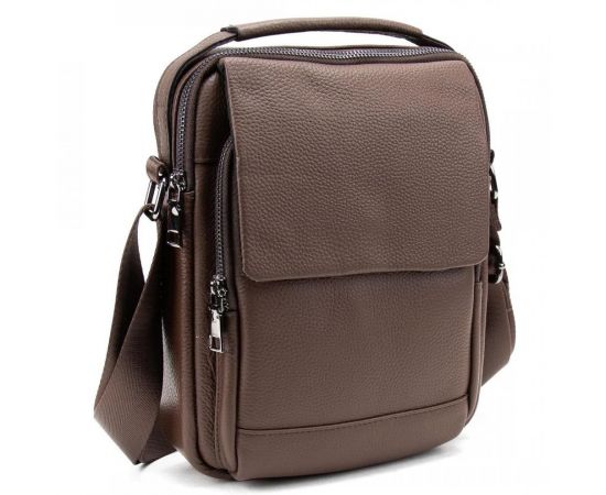 Придбати Мессенджер кожаный с ручкой Tiding Bag A25F-FL-9747C, image , характеристики, відгуки