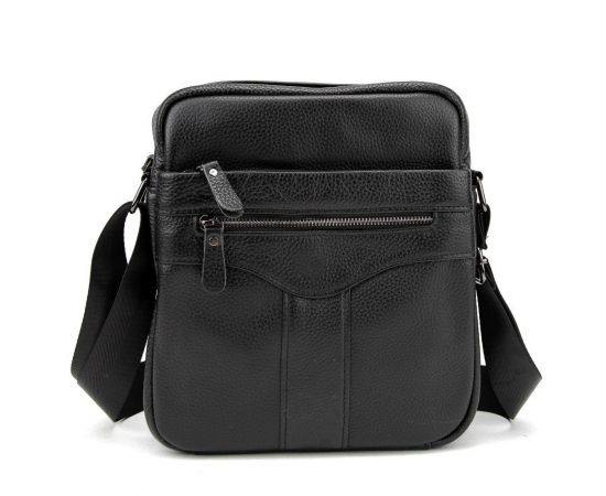 Придбати Кожаный небольшой мужской мессенджер черный Tiding Bag M56-0187A, image , характеристики, відгуки