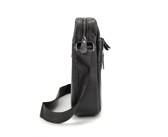 Придбати Кожаный небольшой мужской мессенджер черный Tiding Bag M56-0187A, image , зображення 4, характеристики, відгуки
