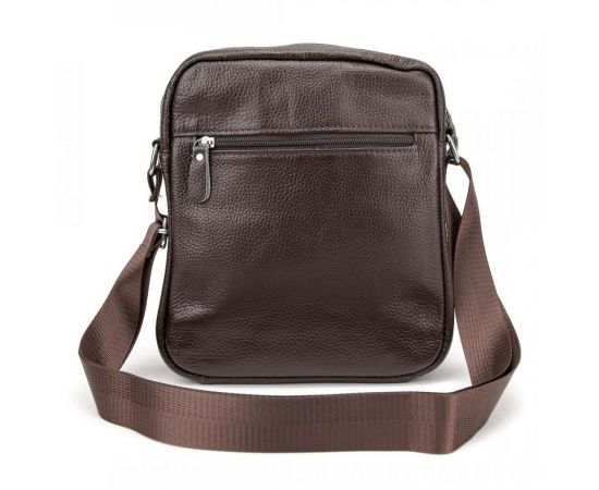 Придбати Кожаный небольшой мужской мессенджер коричневый Tiding Bag M56-0187C, image , зображення 5, характеристики, відгуки
