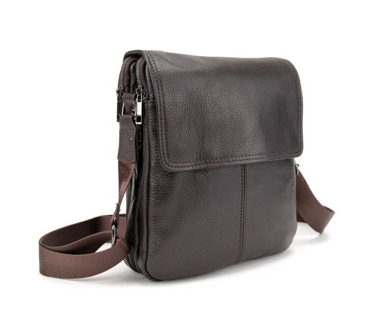 Придбати Кожаный мессенджер с клапаном на два отдела Tiding Bag M56-3508C, image , зображення 8, характеристики, відгуки