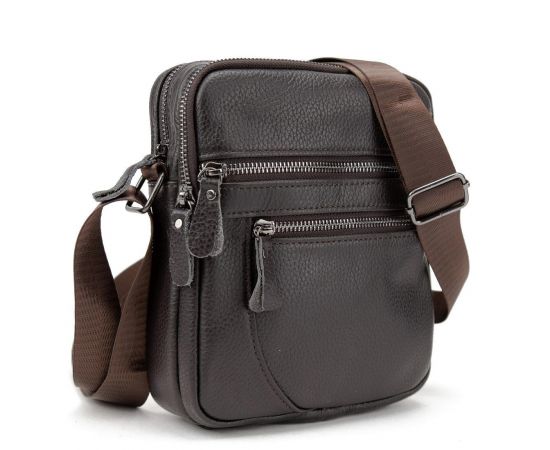 Придбати Мужская кожаная сумка через плечо Tiding Bag M56-3646-1C, image , характеристики, відгуки