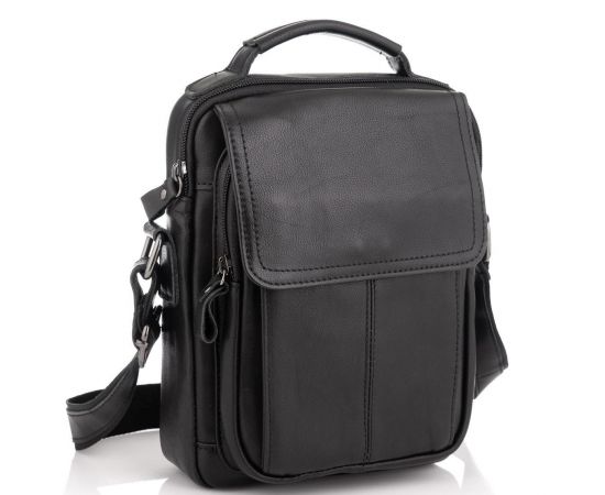 Придбати Мужская сумка через плечо черная Tiding Bag N2-8017A, image , характеристики, відгуки
