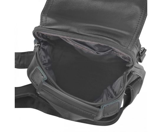 Придбати Мужская сумка через плечо черная Tiding Bag N2-8017A, image , зображення 3, характеристики, відгуки