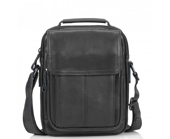 Придбати Мужская сумка через плечо черная Tiding Bag N2-8017A, image , зображення 5, характеристики, відгуки