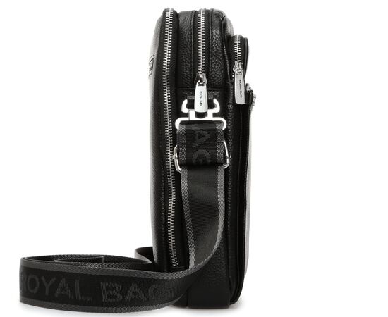 Купить Элитная кожаная мужская сумка через плечо черная Royal Bag RB-008A-1, фото , изображение 9, характеристики, отзывы