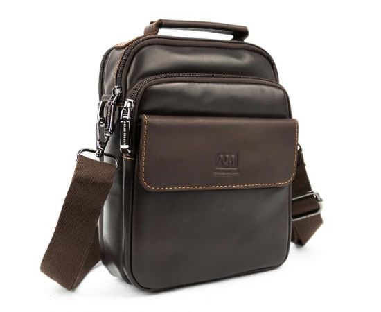 Придбати Кожаная мужская барсетка с ручкой коричневая Ruff Ryder RR-10097C, image , характеристики, відгуки