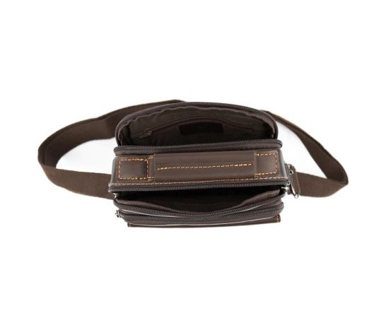 Придбати Кожаная мужская барсетка с ручкой коричневая Ruff Ryder RR-10097C, image , зображення 2, характеристики, відгуки