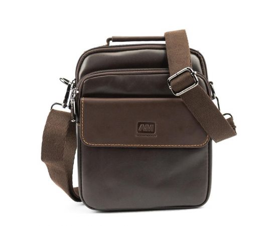 Придбати Кожаная мужская барсетка с ручкой коричневая Ruff Ryder RR-10097C, image , зображення 3, характеристики, відгуки