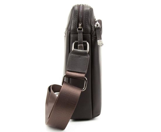 Придбати Мужская кожаная сумка через плечо коричневая Tiding Bag SM8-9686-4C, image , зображення 4, характеристики, відгуки