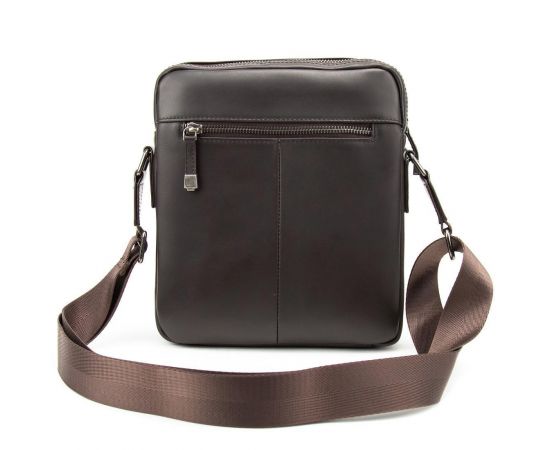 Придбати Мужская кожаная сумка через плечо коричневая Tiding Bag SM8-9686-4C, image , зображення 6, характеристики, відгуки