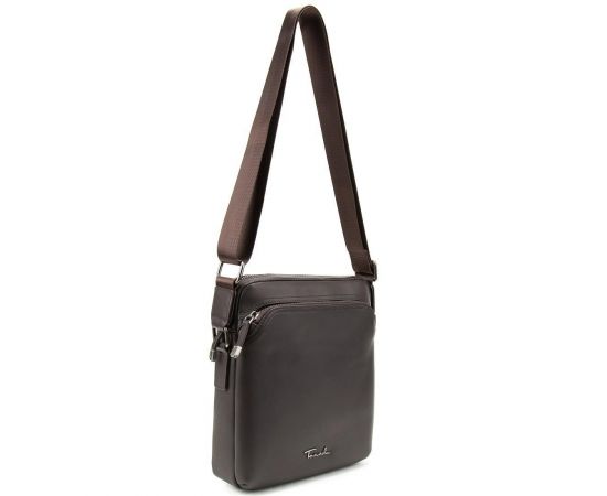 Придбати Мужская кожаная сумка через плечо коричневая Tiding Bag SM8-9686-4C, image , зображення 7, характеристики, відгуки