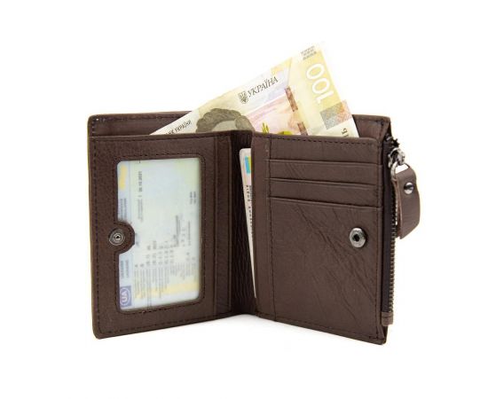 Придбати Мягкое кожаное портмоне на кнопке Tiding Bag M39-FA852C, image , зображення 2, характеристики, відгуки