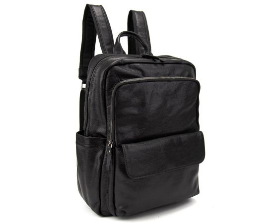 Придбати Мужской кожаный рюкзак черный Tiding Bag 2086A, image , характеристики, відгуки