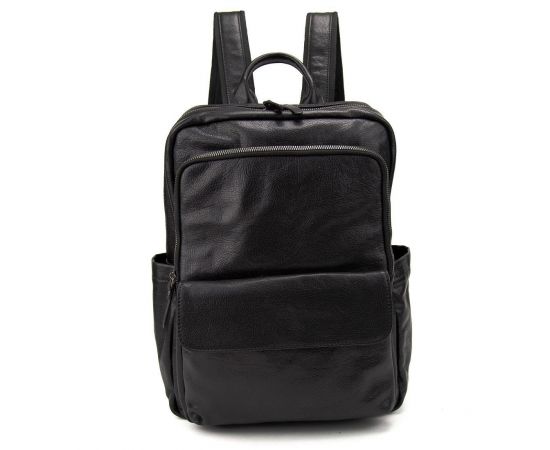 Придбати Мужской кожаный рюкзак черный Tiding Bag 2086A, image , зображення 3, характеристики, відгуки