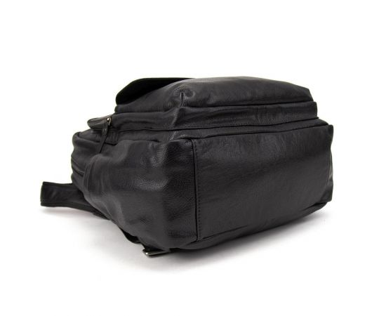 Придбати Мужской кожаный рюкзак черный Tiding Bag 2086A, image , зображення 5, характеристики, відгуки