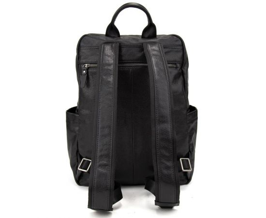 Придбати Мужской кожаный рюкзак черный Tiding Bag 2086A, image , зображення 6, характеристики, відгуки