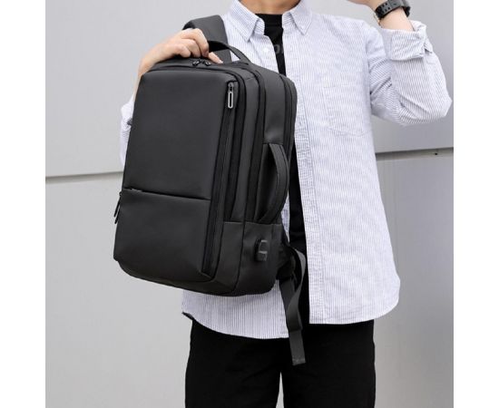 Придбати Большой текстильный черный рюкзак Confident ANT02-2021-2A, image , зображення 3, характеристики, відгуки