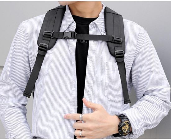 Придбати Большой текстильный черный рюкзак Confident ANT02-2021-2A, image , зображення 5, характеристики, відгуки