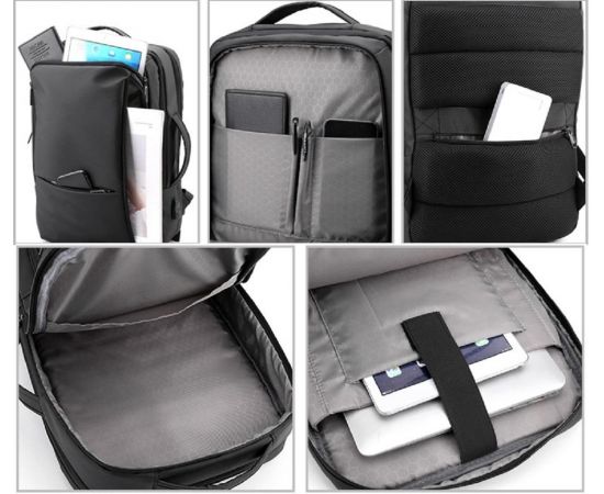 Придбати Большой текстильный черный рюкзак Confident ANT02-2021-2A, image , зображення 6, характеристики, відгуки