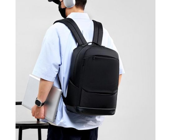 Придбати Вместительній тканевый черный рюкзак на два отдела Confident AT09-T-34820A, image , зображення 2, характеристики, відгуки