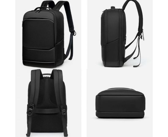 Придбати Вместительній тканевый черный рюкзак на два отдела Confident AT09-T-34820A, image , зображення 4, характеристики, відгуки