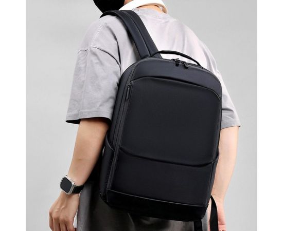 Придбати Вместительній тканевый черный рюкзак на два отдела Confident AT09-T-34820A, image , зображення 8, характеристики, відгуки