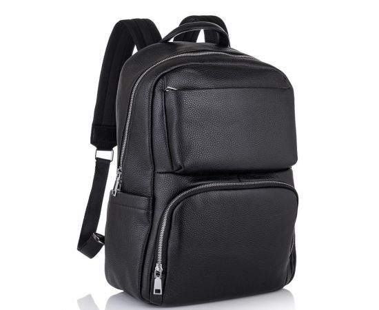 Купить Мужской кожаный рюкзак для ноутбука черный Tiding Bag B3-154A, фото , характеристики, отзывы
