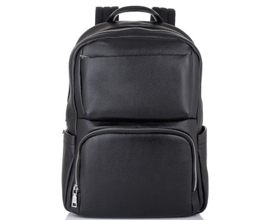 Купить Мужской кожаный рюкзак для ноутбука черный Tiding Bag B3-154A, фото , изображение 2, характеристики, отзывы