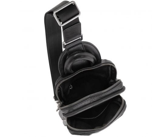 Придбати Сумка-слинг мужская кожаная Tiding Bag 9801A, image , зображення 3, характеристики, відгуки