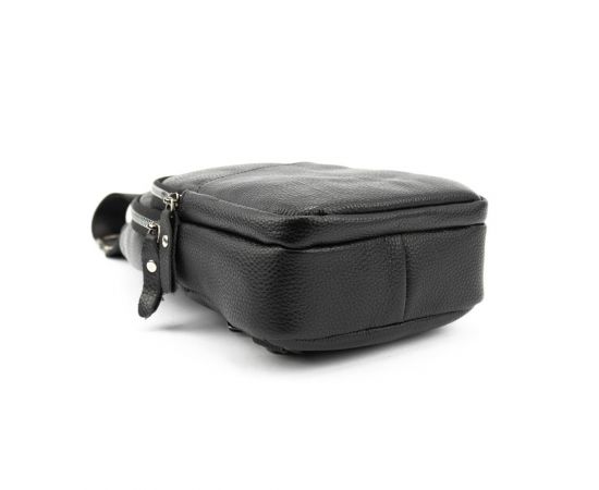 Придбати Кожаная сумка слинг черная Tiding Bag M56-2552A, image , зображення 4, характеристики, відгуки