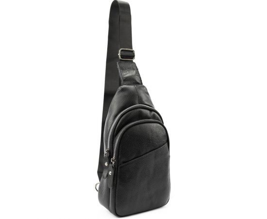 Придбати Кожаная сумка слинг черная Tiding Bag M56-2552A, image , зображення 6, характеристики, відгуки