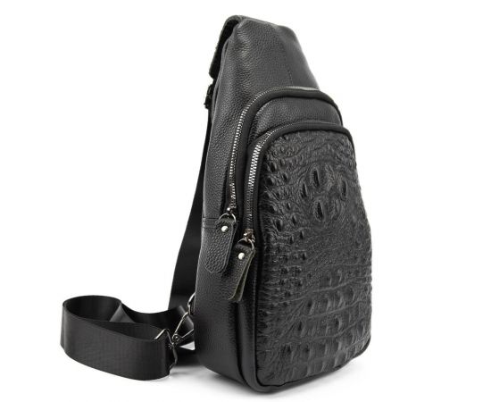 Придбати Кожаная сумка слинг с тиснением рептилия Tiding Bag M56-8880A, image , зображення 4, характеристики, відгуки
