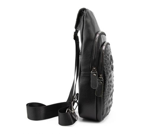 Придбати Кожаная сумка слинг с тиснением рептилия Tiding Bag M56-8880A, image , зображення 5, характеристики, відгуки