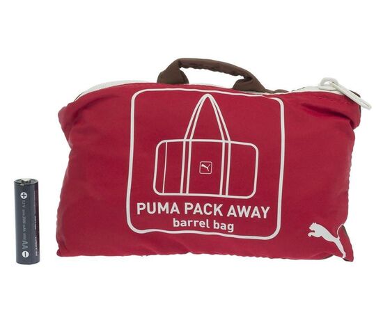 Купить Легка складана спортивна сумка 40L Puma Pack Away Barrel червона, фото , изображение 4, характеристики, отзывы