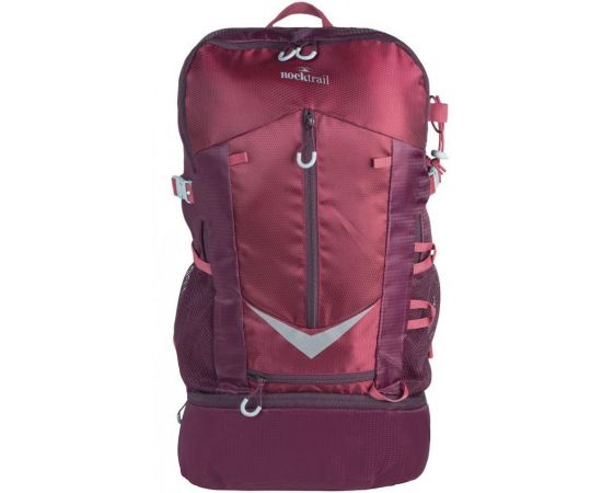 Купить Легкий похідний рюкзак із дощовиком 30L Rocktrail IAN389063 бордовий, фото , изображение 2, характеристики, отзывы